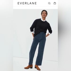 Everlane The Corduroy Wide-Leg Pant In Blue